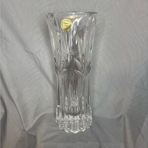 Vintage Princess House Elegant Clear 24% Lead Crystal Vase 10 in Tall